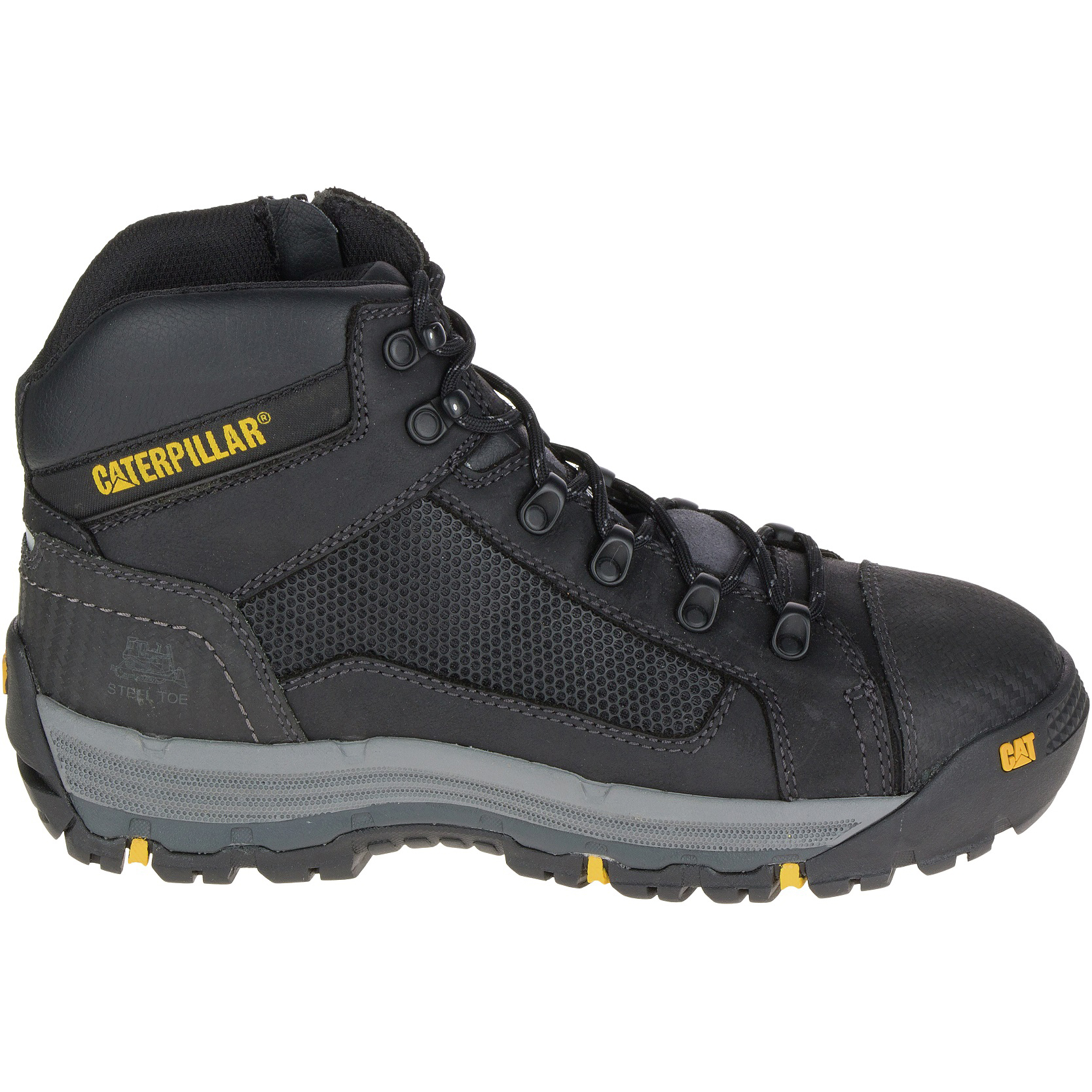 Caterpillar Convex St Mid Philippines - Mens Work Boots - Black 87140RLXA